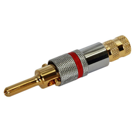 Banana Plug lock type gold/chrome plated cable 6.2mm