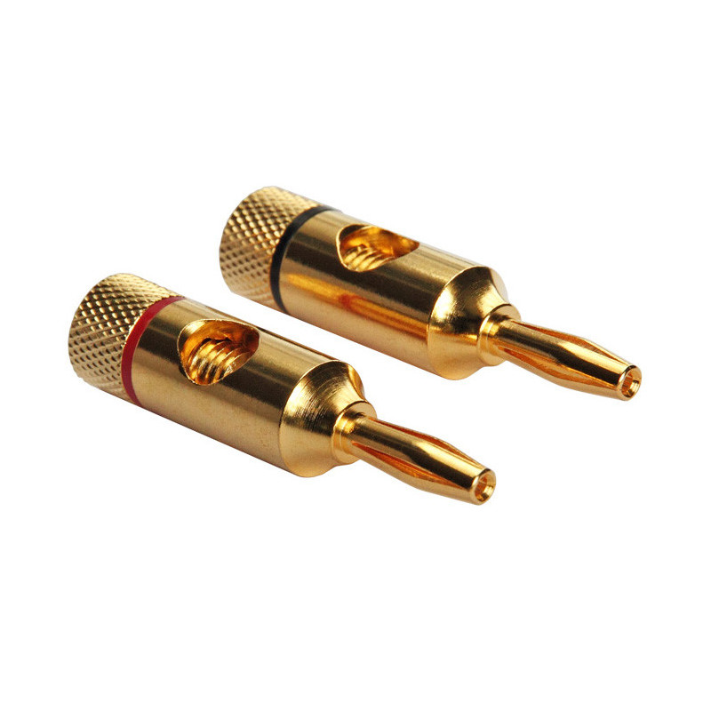 Banana Plug screw type gold plated cable 7.5mm