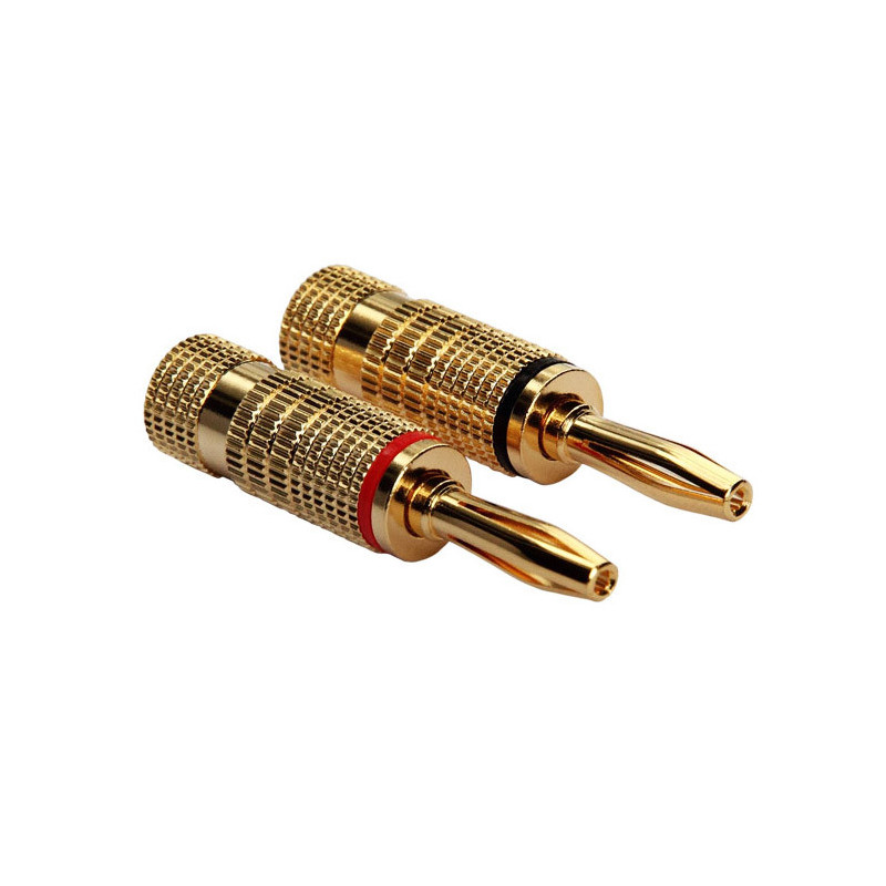 Banana Plug screw type gold plated cable 4.6mm