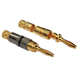 Banana Plug Gold and Zinc Alloy plated cable 6.2mm