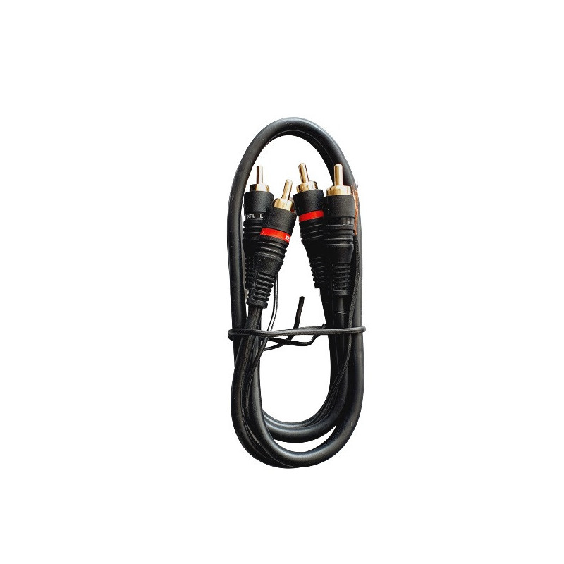 XPL RCA-RCA cable rubber connectors 5+5mm 0.5m with remote