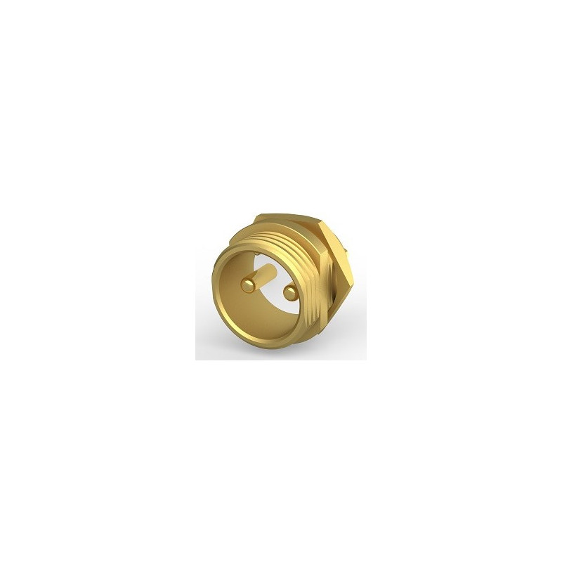 2 Pins Connector Gold Plated Male for panel