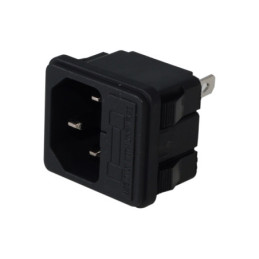 Power connector 220V VDE with switch fuse, no screw