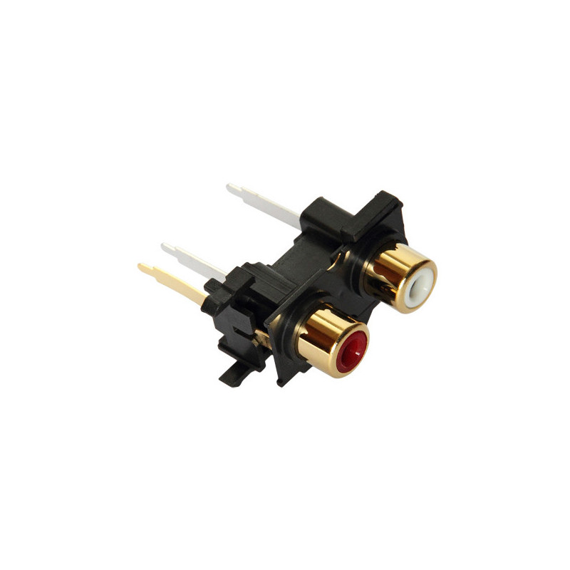RCA stereo module in ABS – terminals gold plated – PVC insul