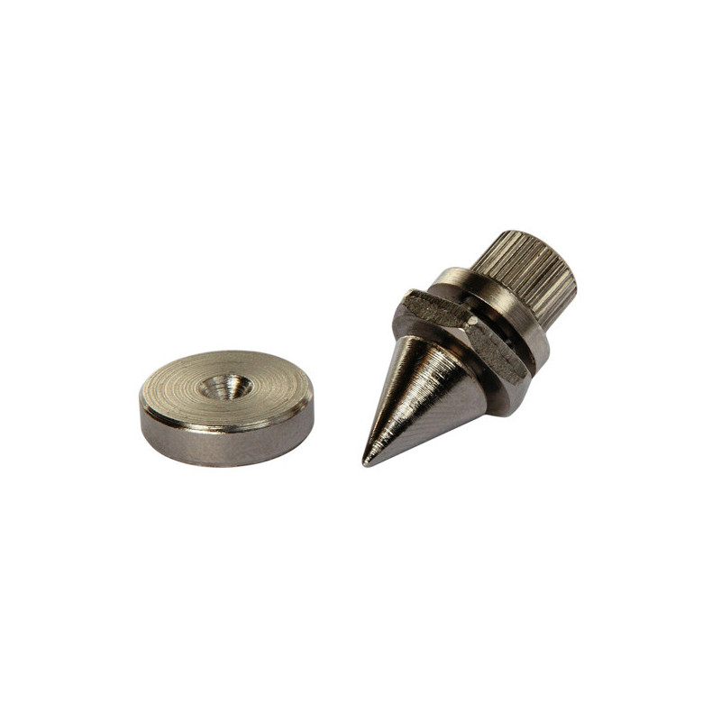 Spike M6 small with disc and nut steel finishing