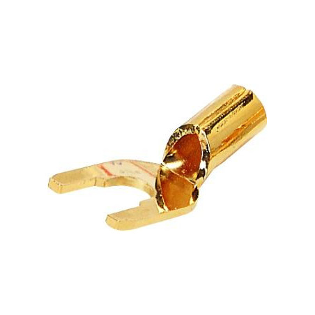 Spades Plug Gold plated cable 5.2mm
